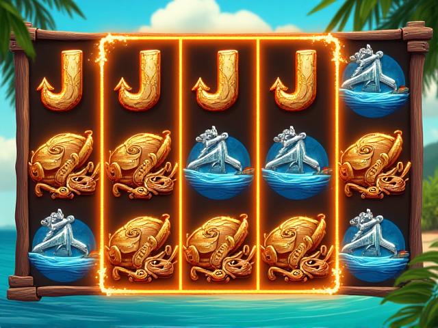 Screenshot of a captivating social slot game with a treasure island theme