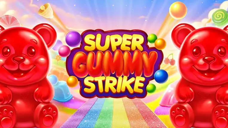 Key art for Super Gummy Strike, featuring a luxurious yacht and poker chips